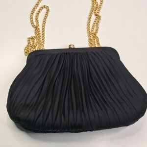 Sasha Vintage Women's Clutch Wallet Coin Bag Purse Pleated Embroidered Flowers